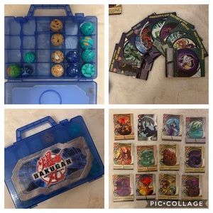 BAKUGAN LOT BLUE. 13 bakugans w/case